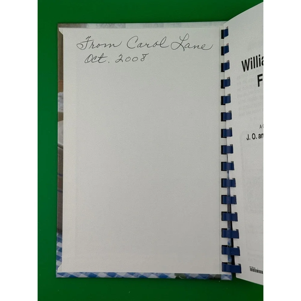 Williams Family Favorites Cookbook Southeast Texas Recipes 2005 Spiral